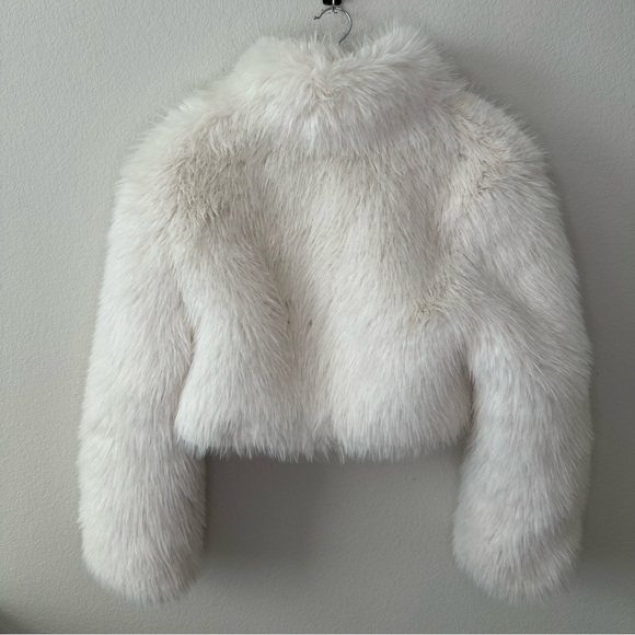ALO YOGA Opulent Faux Fur Cropped Jacket SZ S - Picture 7 of 11